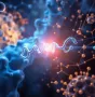 A vibrant depiction of the MANF protein, highlighting its role in cellular health, autophagy regulation.